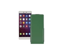 Купить - чехол для смартфона  Чехол-флип из экокожи для телефона Huawei P8 Темно-зеленый