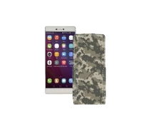 Купить - чехол для смартфона  Чехол-флип из экокожи для телефона Huawei P8 Хаки-зеленый