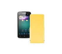Купить - чехол для смартфона  Чехол-флип из экокожи для телефона Lenovo S820 Желтый