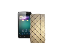Купить - чехол для смартфона  Чехол-флип из экокожи для телефона Lenovo S820 Золотой ромб