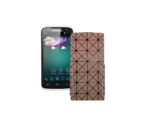 Купить - чехол для смартфона  Чехол-флип из экокожи для телефона Lenovo S820 Коричневый ромб