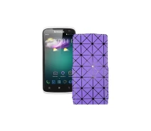 Купить - чехол для смартфона  Чехол-флип из экокожи для телефона Lenovo S820 Фиолетовый ромб