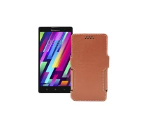 Купить - чехол для смартфона  Чехол-книга из экокожи для телефона Lenovo P90 Коричневый