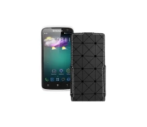 Купить - чехол для смартфона  Чехол-флип из экокожи для телефона Lenovo S820 Черный ромб