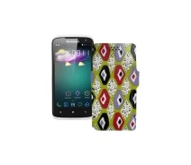 Купить - чехол для смартфона  Чехол-книга из экокожи для телефона Lenovo S820 Камни-цветные