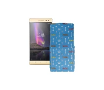 Купить - чехол для смартфона  Чехол-флип из экокожи для телефона Lenovo Phab 2 Pro (PB2-690M) Фэшн голубой