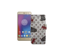 Купить - чехол для смартфона  Чехол-книга из экокожи для телефона Lenovo Vibe K6 Power (K33a42) Луи-Витон-белый