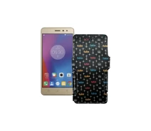 Купить - чехол для смартфона  Чехол-книга из экокожи для телефона Lenovo Vibe K6 Power (K33a42) Фэшн черный