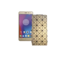 Купить - чехол для смартфона  Чехол-флип из экокожи для телефона Lenovo Vibe K6 Power (K33a42) Золотой ромб