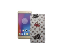 Купить - чехол для смартфона  Чехол-флип из экокожи для телефона Lenovo Vibe K6 Power (K33a42) Луи-Витон-белый