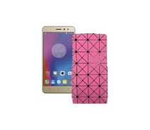 Купить - чехол для смартфона  Чехол-флип из экокожи для телефона Lenovo Vibe K6 Power (K33a42) Розовый ромб