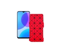 Купить - чехол для смартфона  Чехол-книга из экокожи для телефона Vivo U3 Красный ромб