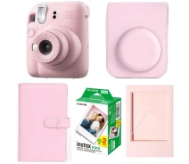 Купить - фотоаппарат  Набор камера Fujifilm Instax Mini 12/Фотобумага 20 шт/Чохол/Фотоальбом 108 фото/Фоторамка Розовый (2310335004)
