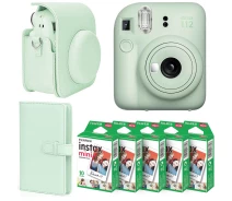Купить - фотоаппарат  Набор камера Fujifilm Instax Mini 12/Фотобумага 50 шт/Чохол/Фотоальбом 108 фото Зеленый (2310363473)