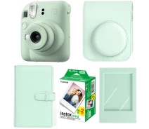 Купить - фотоаппарат  Набор камера Fujifilm Instax Mini 12/Фотобумага 20 шт/Чохол/Фотоальбом 108 фото/Фоторамка Зеленый (2310363468)