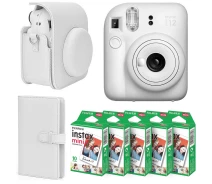 Купить - фотоаппарат  Набор камера Fujifilm Instax Mini 12/Фотобумага 50 шт/Чохол/Фотоальбом 108 фото Белый (2310363474)