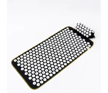 Купить - массажный коврик и принадлежности  Массажный коврик Аппликатор Кузнецова + валик массажер для спины/шеи/ног/стоп OSPORT Lite ECO 80 (apl-027) Черно-белый