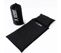 Купить - массажный коврик и принадлежности  Массажный коврик Аппликатор Кузнецова + массажная подушка массажер для спины/шеи/головы OSPORT Pro (apl-777) Черно-черный