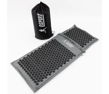 Купить - массажный коврик и принадлежности  Массажный коврик Аппликатор Кузнецова + массажная подушка массажер для спины/шеи/головы OSPORT Pro (apl-777) Серо-черный