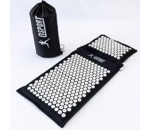 Купить - массажный коврик и принадлежности  Массажный коврик Аппликатор Кузнецова + массажная подушка массажер для спины/шеи/головы OSPORT Pro (apl-777) Черно-белый