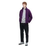 Купить - куртку мужскую  Флисовая куртка на молнии UNIQLO 1159775521 (Фиолетовый, XL)