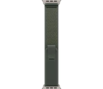 Купить - аксессуар к смарт-чсасам  Ремешок для Apple Watch 49mm Green Trail Loop - S/M - Natural Titanium Finish (MXTN3ZM/A)