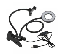 Купить - набор блогера  Держатель гибкий VigohA Professional Live Stream для телефона на прищепке с селфи LED кольцом