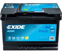 Купить - автомобильный аккумулятор  Аккумулятор 62 Ah/12V EXIDE AGM Euro