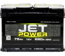 Купить - автомобильный аккумулятор  АКБ 75-А/ч (Jet Power) (R+) 680A (276х175х190мм.)