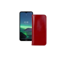 Купить - чехол для смартфона  Портмоне из кожи для телефона Nokia 1.4 Красный