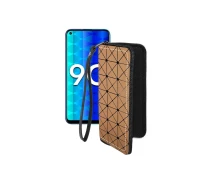 Купить - чехол для смартфона  Чехол-кошелек из экокожи для телефона Honor 9c Коричневый ромб