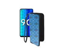Купить - чехол для смартфона  Чехол-кошелек из экокожи для телефона Honor 9c Фэшн голубой