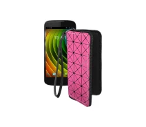 Купить - чехол для смартфона  Чехол-кошелек из экокожи для телефона Fly IQ4413 Розовый ромб