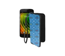 Купить - чехол для смартфона  Чехол-кошелек из экокожи для телефона Fly IQ4413 Фэшн голубой