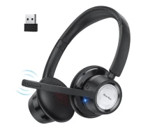 Купить - наушники  Беспроводная Bluetooth гарнитура New Bee BH58 с кнопками управления и шумоподавлением Бизнес гарнитура.