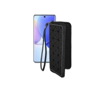 Купить - чехол для смартфона  Чехол-кошелек из экокожи для телефона Huawei Nova 9 Черный ромб