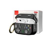 Купить - аксессуары для наушников  Защитный силиконовый чехол Yoobao gamepad для наушников AirPods PRO 2 с карабином, чёрный
