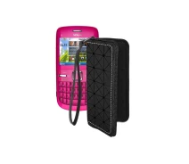 Купить - чехол для смартфона  Чехол-кошелек из экокожи для телефона Nokia C3 Черный ромб