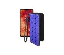 Купить - чехол для смартфона  Чехол-кошелек из экокожи для телефона Ulefone Note 8p Синий ромб