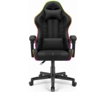Купить - офисное кресло  Компьютерное кресло Hell's Chair HC-1004 Black LED (ткань)