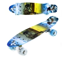 Купить - скейтборд  Скейт Best Penny Board LED 22 Волна (8365-64534)