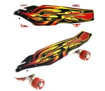 Купить - скейтборд  Скейт Best Penny Board LED 22 Огонь (9463-888)