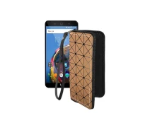 Купить - чехол для смартфона  Чехол-кошелек из экокожи для телефона Wileyfox Swift 2 Коричневый ромб