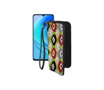 Купить - чехол для смартфона  Чехол-кошелек из экокожи для телефона Huawei Nova Y70 Камни-цветные