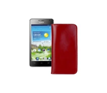Купить - чехол для смартфона  Портмоне из кожи для телефона Huawei Ascend G600 Красный