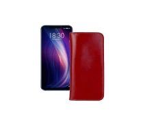 Купить - чехол для смартфона  Портмоне из кожи для телефона Meizu X8 Красный
