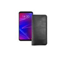 Купить - чехол для смартфона  Портмоне из кожи для телефона Meizu 16th Черный