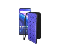 Купить - чехол для смартфона  Чехол-кошелек из экокожи для телефона Cubot P80 Синий ромб