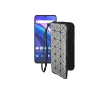 Купить - чехол для смартфона  Чехол-кошелек из экокожи для телефона Cubot P80 Серый ромб