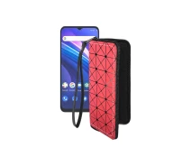 Купить - чехол для смартфона  Чехол-кошелек из экокожи для телефона Cubot P80 Красный ромб